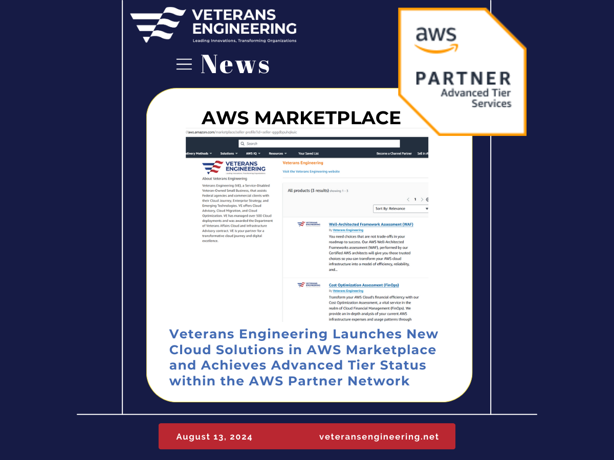 Veterans Engineering Launches New Cloud Solutions on AWS Marketplace and Achieves Advanced Tier Status within the AWS Partner Network